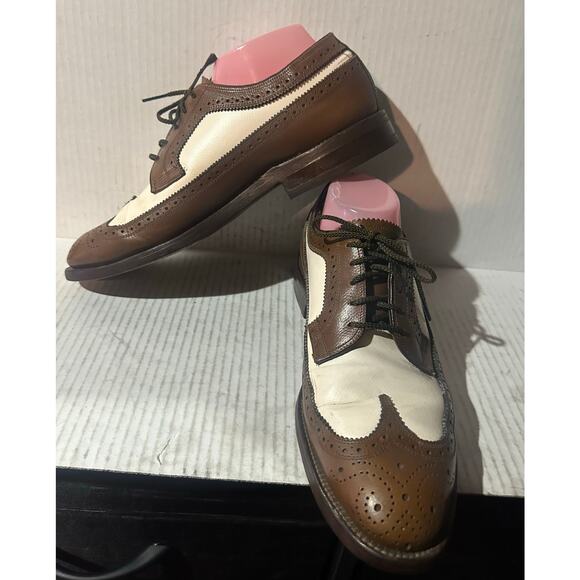 VTG 50's Jarman “The Ranger” Brown White Longwing Size 7.5 D Vibram Oxford Rare! - Picture 4 of 9